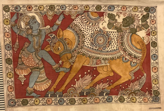 Krishna-Varatantu Kalamkari frame.